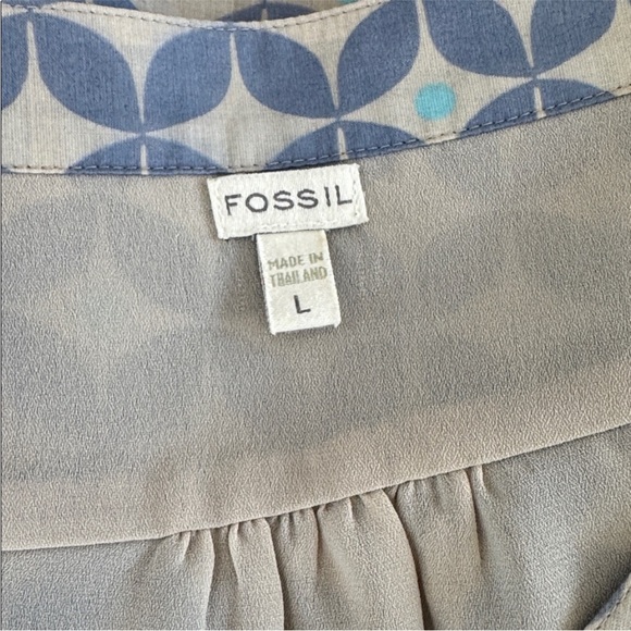 Fossil Blue Patterned Women's Dress - Picture 6 of 7